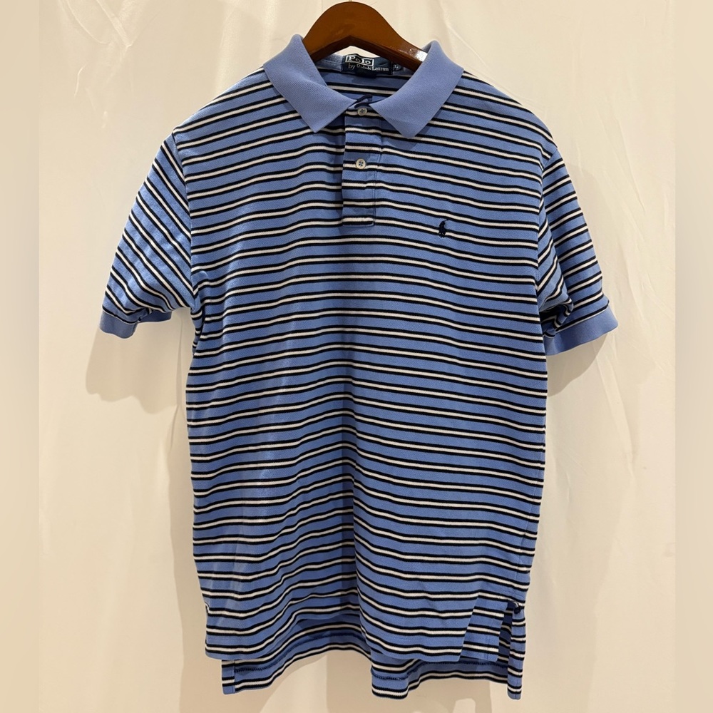 Polo by Ralph Lauren Navy and White Striped Shirt